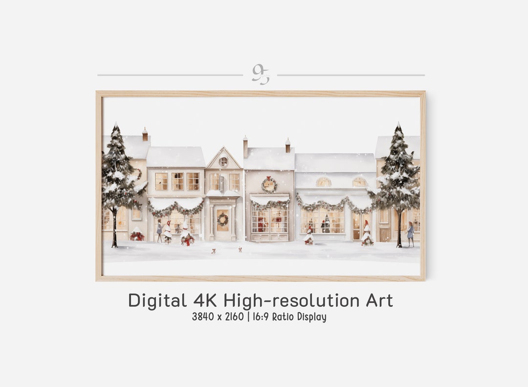 Christmas Samsung Frame TV Art, Santa Claus Art for TV, Farmhouse