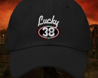 Lucky 38 / Mr House - Baseball Cap / Dad Cap - Professionally Machine Embroidered