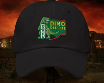 Dino Dee-Lite Motel - Baseball Cap / Dad Cap - Professionally Machine Embroidered