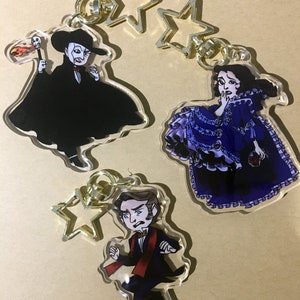 The Phantom of the Opera - Acrylic 2.5" Keychains - Erik, Christine Daae, Raoul de Chagny