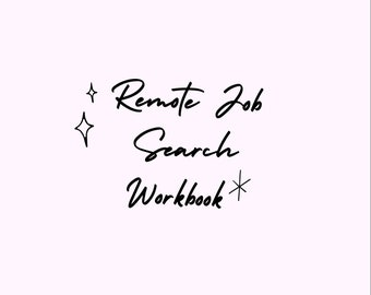 Remote Nursing Job Search Workbook