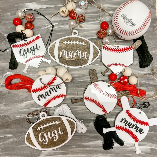 Football Keychain Etsy