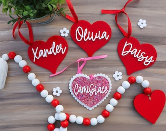 Valentine’s Basket Heart Name Tag