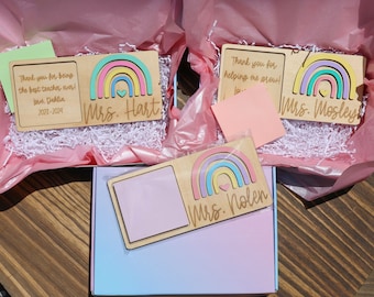 Haftnotizhalter Lehrer Geschenk / Lehrer Wertschätzung Geschenkset