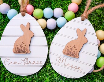 Simple Easter Basket Tag Egg Basket Name Tag