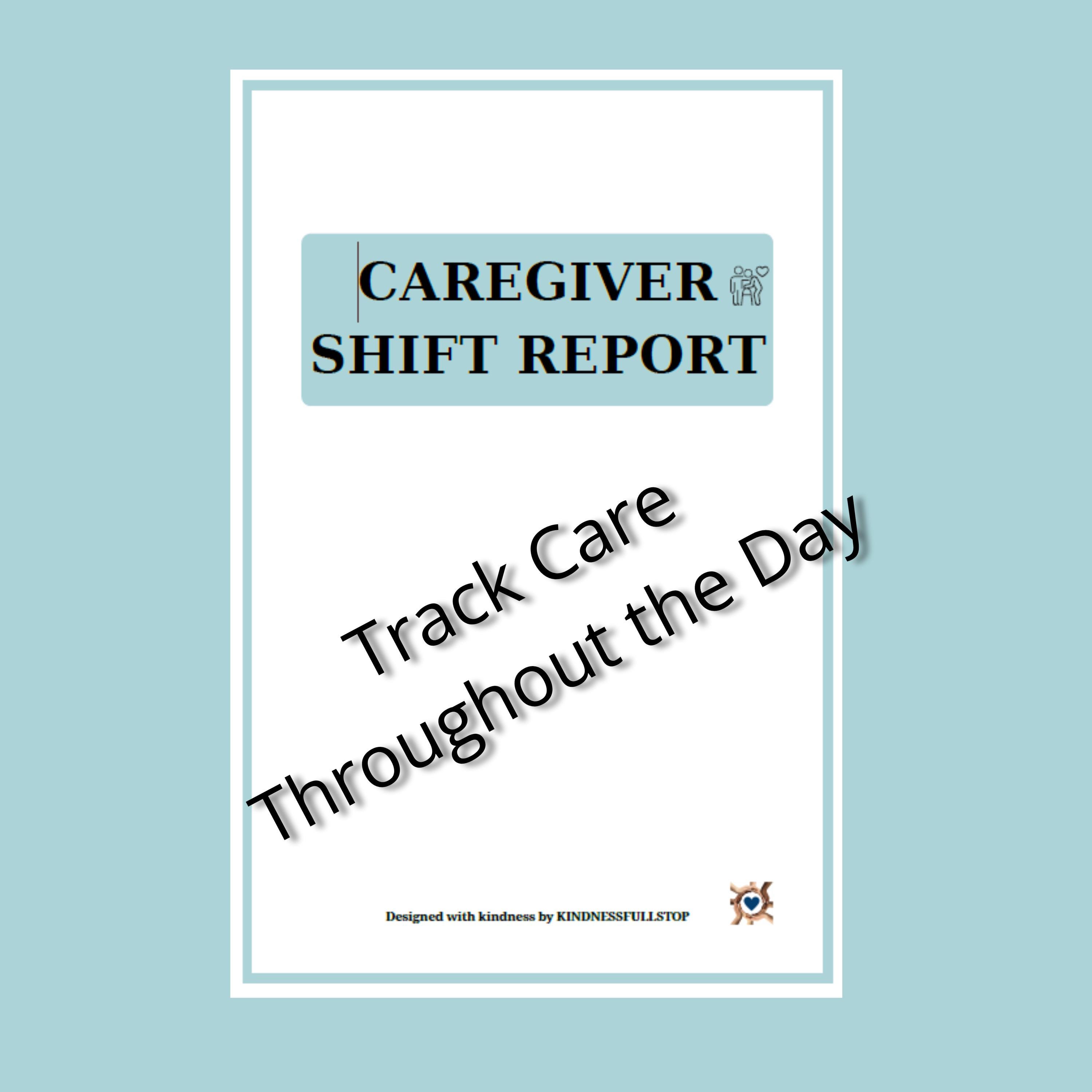 Weekly Care Note Caregiver Shift Report Printable | Daily Care Notes & Communication Log ...