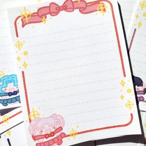 Cute Piggy Moon Sailor Scouts Version 2 Memo Pad (Nonstick), Notepad, Office Accessories Stationary, Journaling, Planners, Bujos, Notes