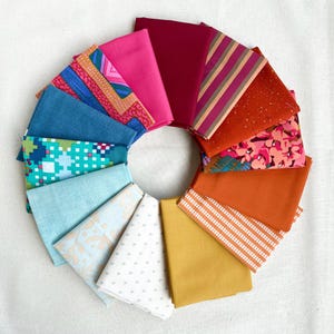 Spiced Blossom - unique 14-piece fabric bundle for quilters and crafters