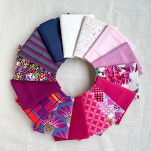 Pretty in Pink - unique 15-piece fabric bundle