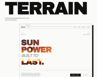 Unikt modernt WordPress-tema | Webbplatsmall med fet text och design (digital nedladdning)