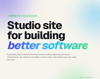 Halo WordPress-thema | Kleurrijke studiowebsite voor bureaus (digitale download)