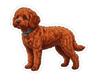 Hand-Painted Cute Cavapoo Sticker | Kiss-Cut Vinyl Sticker