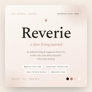 Editorial Blog WordPress Website Theme | Simple, Minimalist, Neutral Design Website