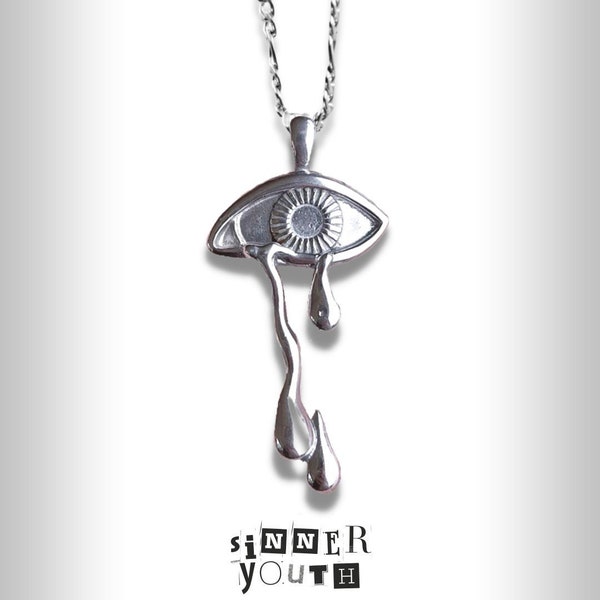 Crying eye Chain Halskette 100% Premium Edelstahl Unisex
