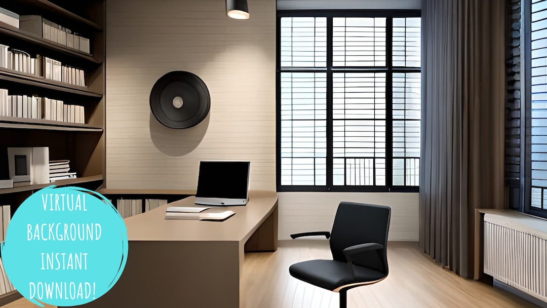 Minimalist Virtual Background, Zoom Background, Home Office Background