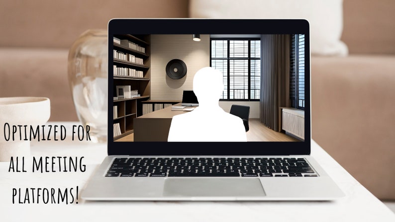 Minimalist Virtual Background, Zoom Background, Home Office Background