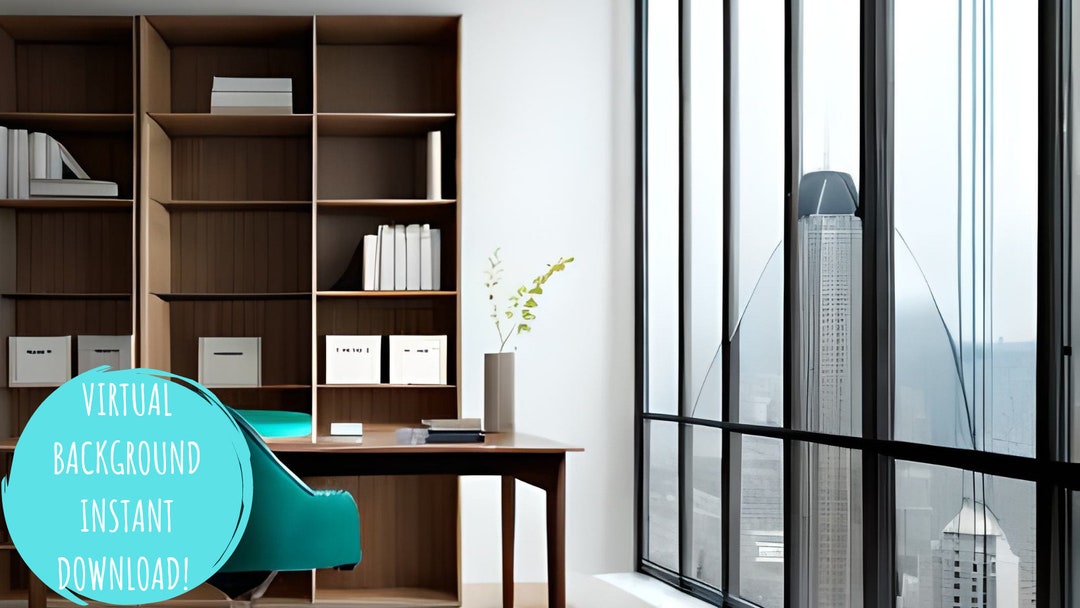 Background Download for Zoom, Home Office Background, Minimalist Virtual Background, Virtual