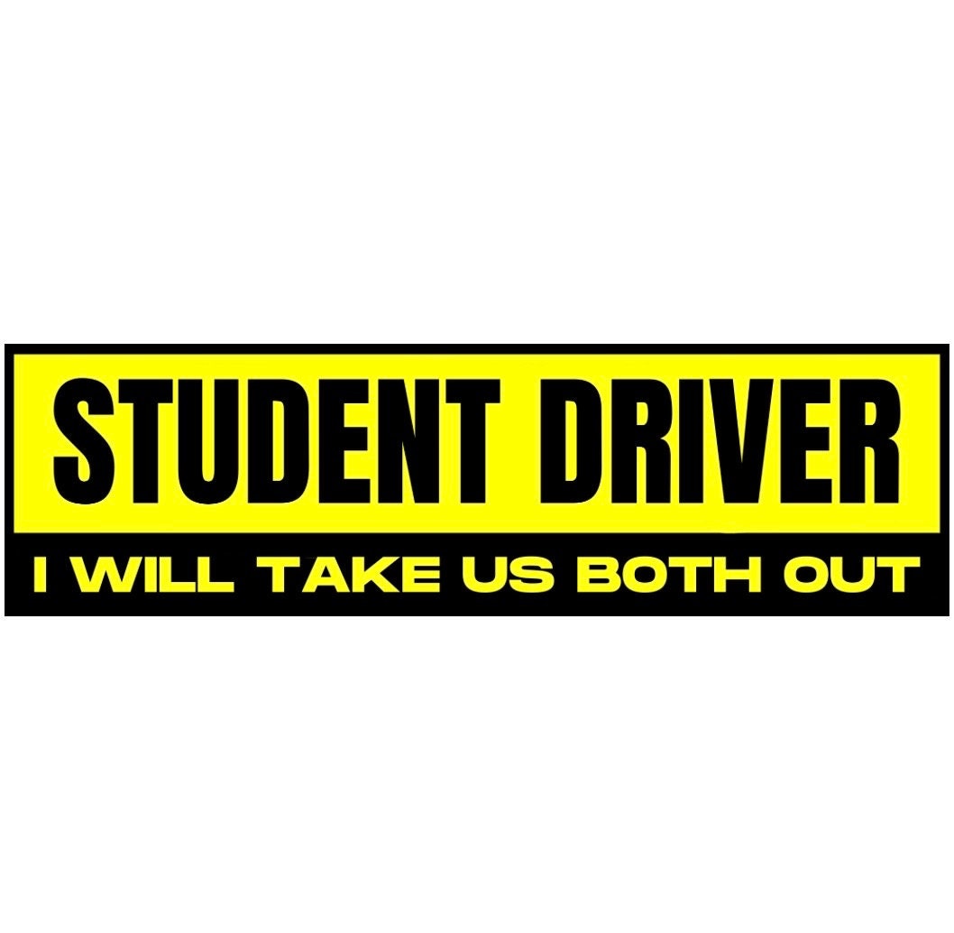  2 Funny Prank Caution Senior Driver Car Magnet Sign Gag Gifts  for Elderly Women, Men, New Drivers & Student Drivers, Great Joke Gift for  Over 40 & 50 Year Old People