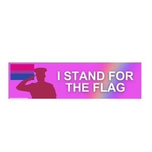 Adesivo ou ímã "Eu apoio a bandeira bissexual", decalque engraçado do orgulho LGBTQIA+