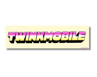 Twinkmobile Bumper Sticker or Magnet, Political Gen Z Meme Decal