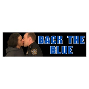 Back the Blue Eric Andre | 8.5" x 2.5" | Hydroflask Sticker | Gen Z Meme | Bumper Sticker OR Magnet Premium Weather-proof Vinyl