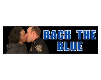 Back the Blue Eric Andre | 8.5" x 2.5" | Hydroflask Sticker | Gen Z Meme | Bumper Sticker OR Magnet Premium Weather-proof Vinyl