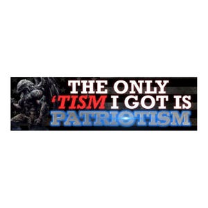 The Only Tism I Got Is Patriotism Sticker or Magnet, Funny Political Meme Decal image 1