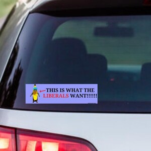This Is What the Liberals Want Banana Cat Sticker or Magnet, Funny Political Decal image 2