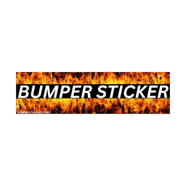 Flaming Sticker or Magnet, Funny Absurd Meme Decal