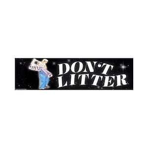 Don&#39;t Litter Skeleton Autoaufkleber oder Magnet: Lustiges Autozubehör