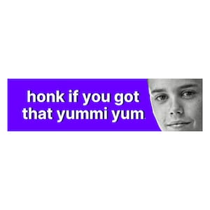 Honk if you got that yummi yum Meme Sticker OR Magnet | Car Sticker | Meme Sticker | Laptop Sticker | 8.5" x 2.5"