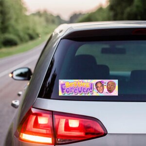 Trump Epstein Besties Forever Sticker or Magnet, Funny Political Meme Decal image 2