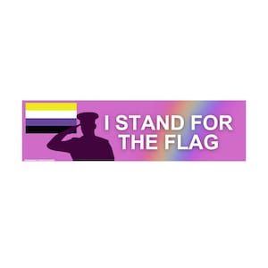 Nonbinary Pride Sticker oder Magnet, ich stehe für das Flaggen Decal