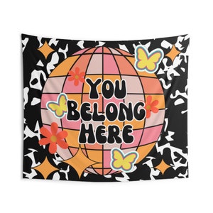 Retro Classroom Decor Calm Decor Indoor Wall Tapestry Uplifting Classroom Decor Teacher Decor Groovy Disco Wall Tapestry 70&#39;s Wall Hanging