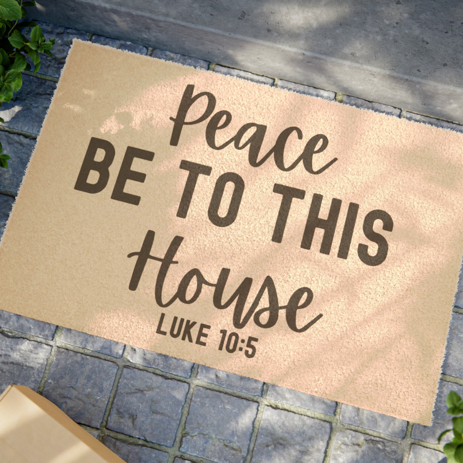 Christian Welcome Mat for Front Porch Doormat Bible Verse for Believer ...