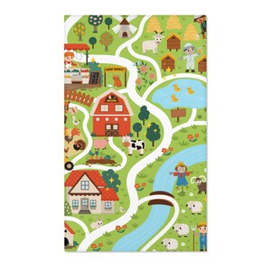 Farm Play Rug for Kids Room Area Rug for Children Farm Area Carpet ...
