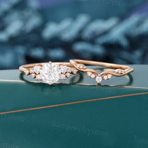 Rose gold store rings etsy