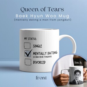 Queen Of Tears Baek Hyun Woo Mug | Mentally Dating Mug | Kdrama Mug