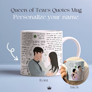 Personalized Queen of Tears Romantic Quotes Mug | Kdrama 11oz Mug | Queen of Tear Mug | Korea Gifts | Kdrama Mamas
