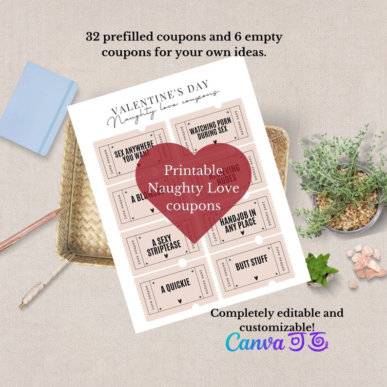 Printable Naughty Coupon Book for Valentines Day Anniversary Etsy