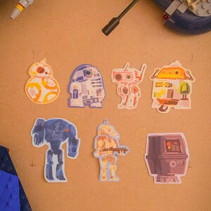 Star Wars Droid Stickers / R2D2 BB8 Chopper BD B2EMO Gonk B1 B2 Battle ...