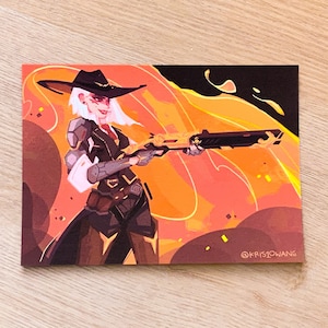 Ashe Overwatch / Art Print / 5 by 7 inches