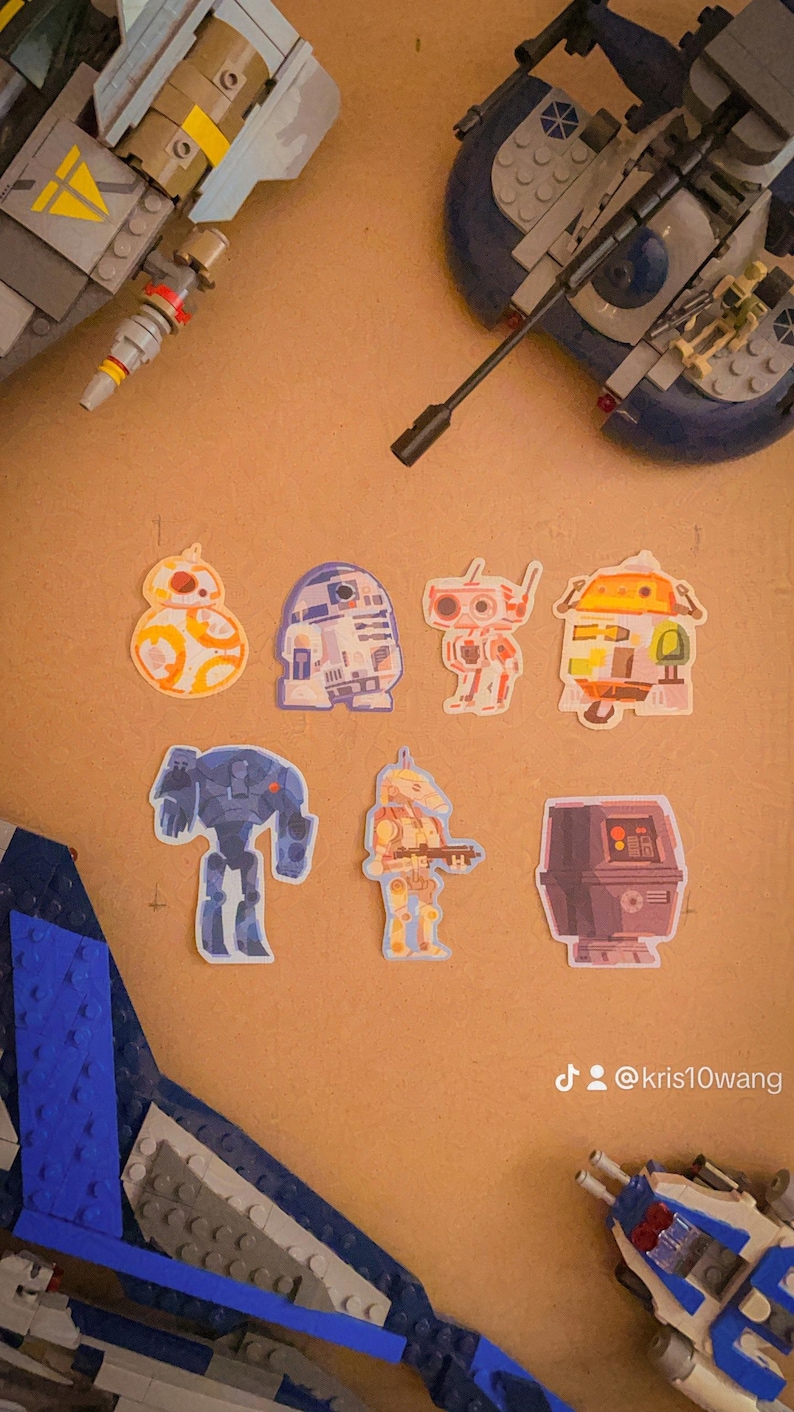 Star Wars Droid Stickers / R2D2 BB8 Chopper BD B2EMO Gonk B1 B2 Battle ...