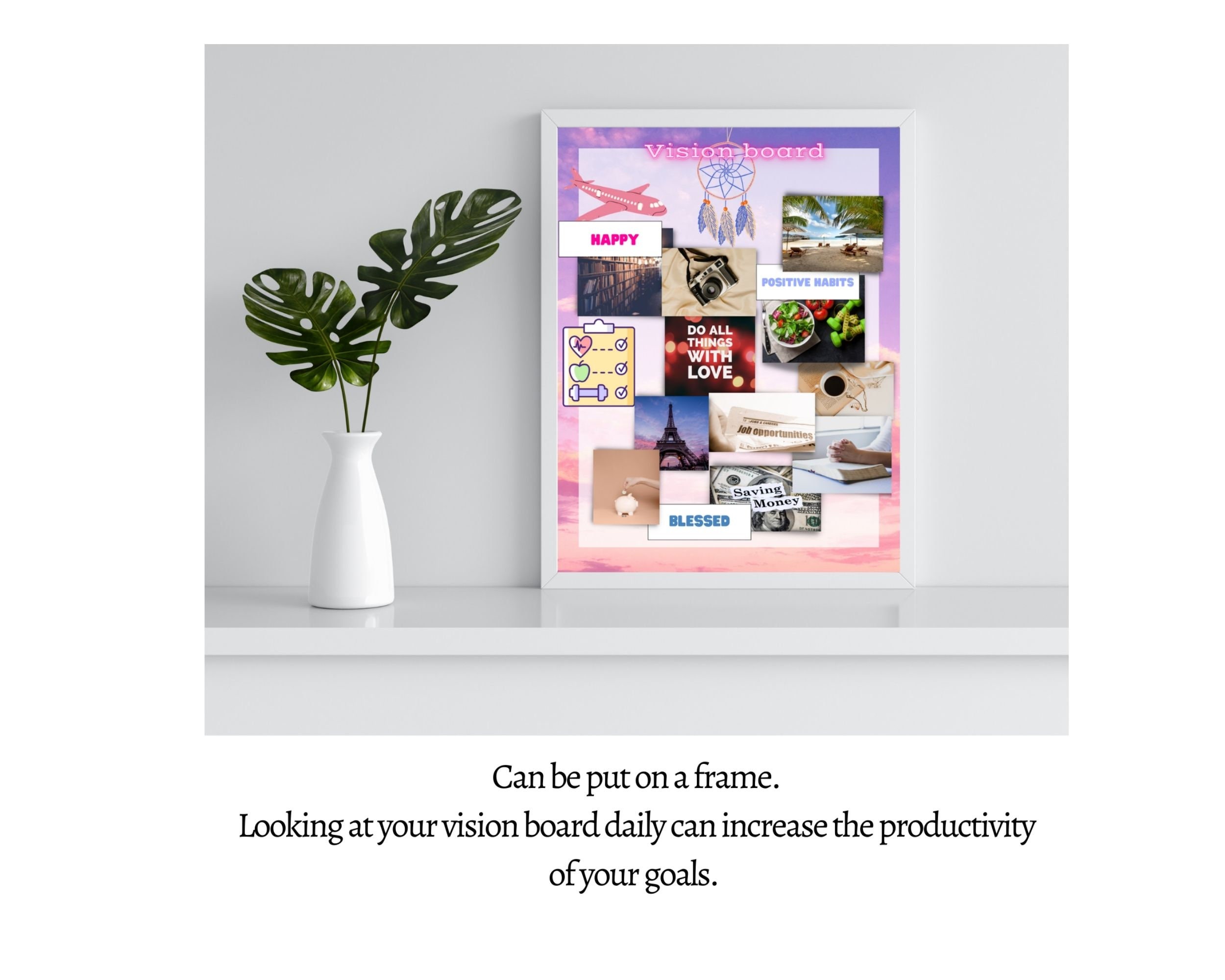 Vision Board Printables, Pdf, Self Care, Create Vision Board, Dream