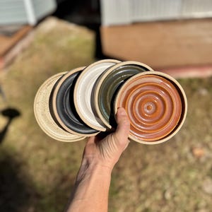 Handmade Ceramic Trinket Dish • Soap Holder • Jewelry Tray • Wheel Thrown Pottery Ring Dish • Drainage Spiral Dish • Boho Bathroom Decor