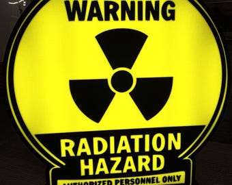 Handcrafted Radiation Hazard Lightbox – Warning Edition