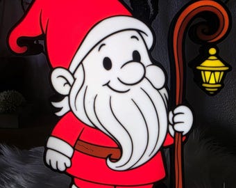 Handmade Cheerful Santa Claus Lightbox – Light & Atmosphere for the Advent Season