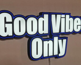 Handcrafted "Good Vibes Only" LED Lightbox – Your statement for positive energy
