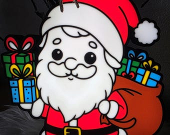 Handmade Cheerful Santa Claus Lightbox – Light & Atmosphere for the Advent Season