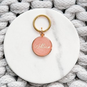 Rosé - Shimmer Resin Dog Tag
